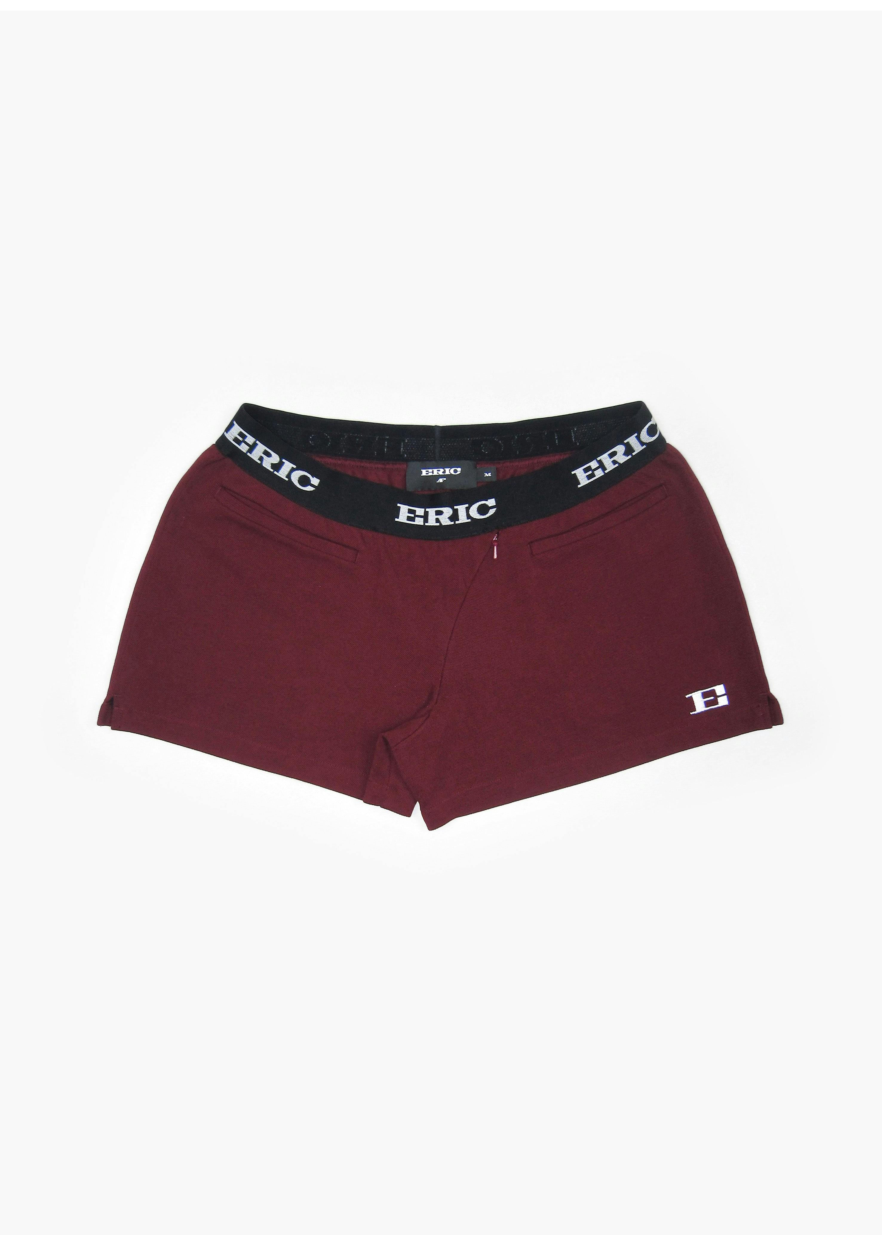 Low-waist Jersey Training Shorts in Burgundy