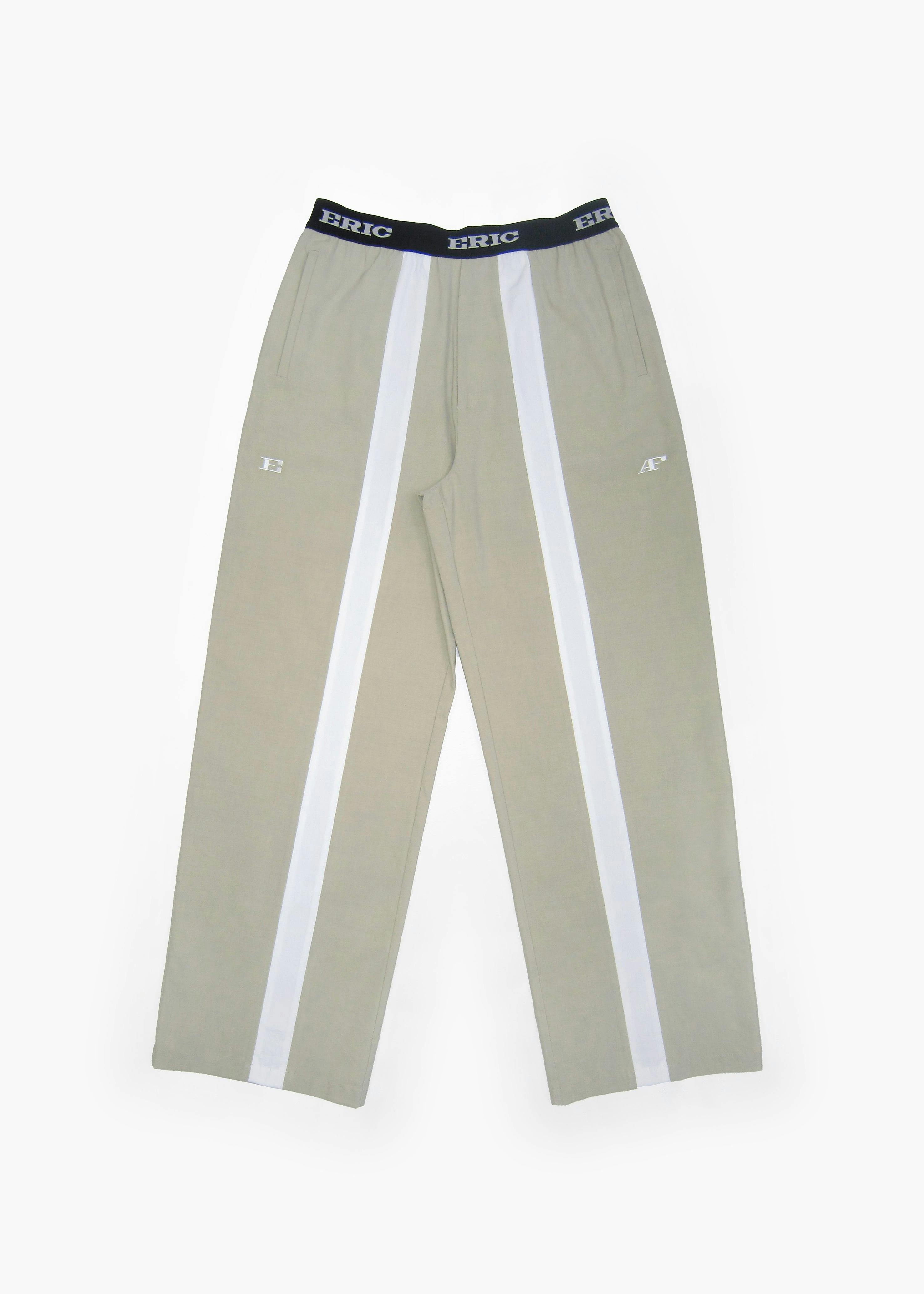 Striped Track Pants in Khaki